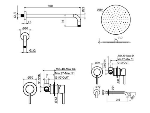 Комплект для душа Plumberia Selection IXO KITXO01CR210 фото 2