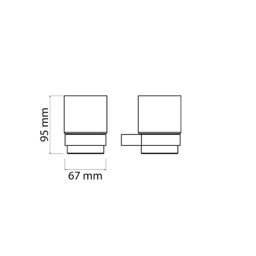 Стакан для щеток Plumberia Selection ACCESSORI ACC0908GR фото 2