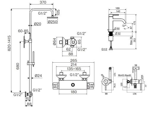 Комплект для душа Plumberia Selection IXO KITZXO6302CR53 фото 2