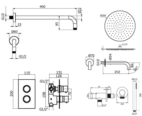 Комплект для ванны Plumberia Selection IXO KITXOT19QBO260 фото 2