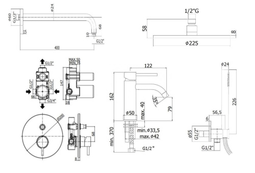 Комплект для душа PAFFONI Light KITLIG015HGSP071 фото 2