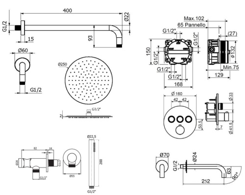 Комплект для душа Plumberia Selection PS BOX KITPSB03CR260 фото 2
