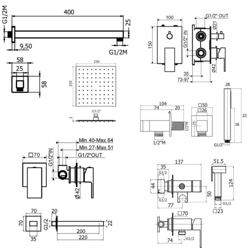 Комплект для душа Plumberia Selection TAG KITZTG18CR220 фото 2