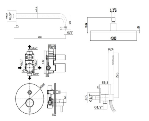 Комплект для душа PAFFONI Light KITLIG015HGSPKING фото 3