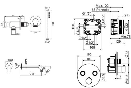 Комплект для ванны Plumberia Selection PS BOX KITPSB02NO60 фото 2