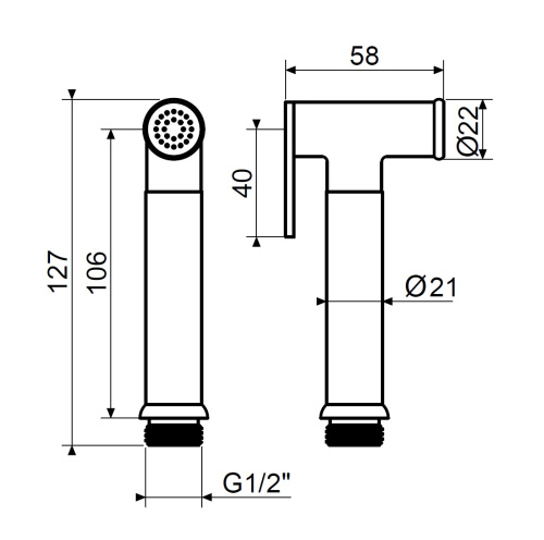 Гигиенический душ Plumberia Selection IXO HSS0412TBO фото 3