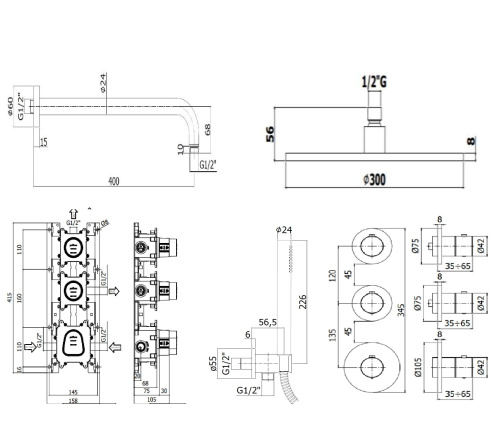 Комплект для душа PAFFONI Modular Box KITMB018HGSPKING фото 2