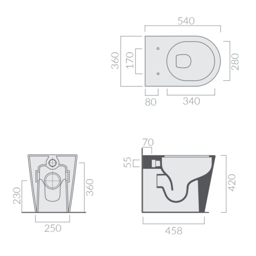 Унитаз напольный GALASSIA CORE 7351SA фото 2