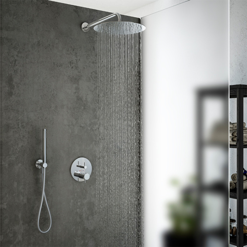 Комплект смесителя для душа с коаксиальным термостатом Plumberia Selection KITPSB1803CR фото 5