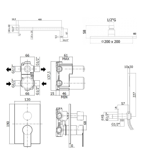 Комплект для душа Paffoni Tango KITTA018SCR фото 7