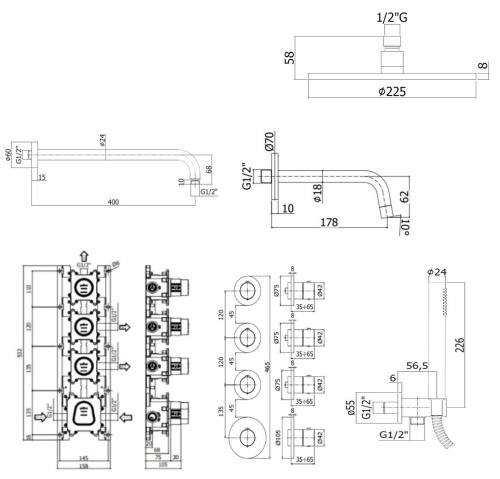 Комплект для ванны PAFFONI Modular Box KITMB019NO045 фото 2