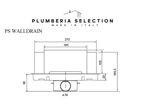 Душевой трап PLUMBERIA SELECTION PSW WALLDRAIN PSW30MT фото 2