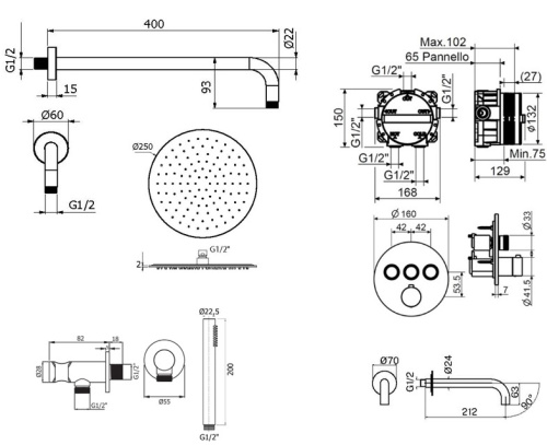 Комплект для душа Plumberia Selection PS BOX KITPSB03CR60 фото 2
