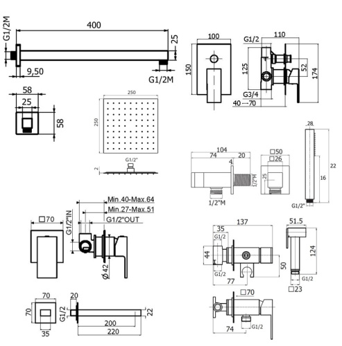 Комплект для душа Plumberia Selection TAG KITZTG15CR220 фото 2