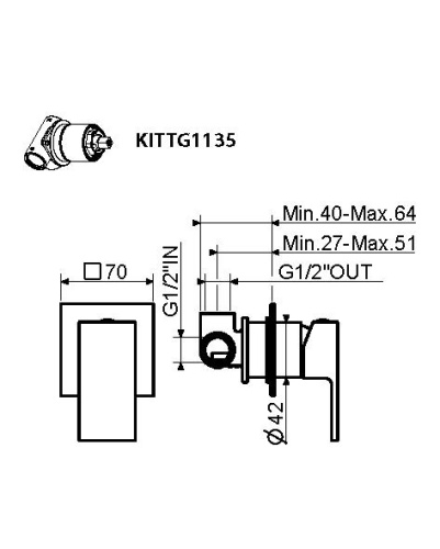 Комплект смесителя для душа Plumberia Selection KITTG1135CR фото 2