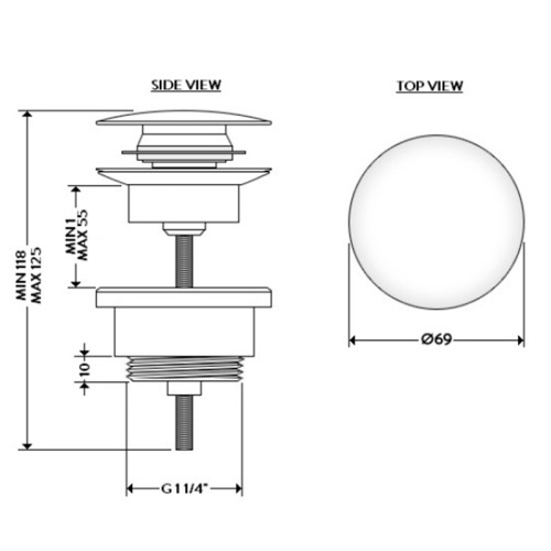 Донный клапан GALASSIA 9916SB фото 2
