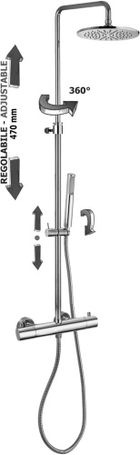 Душевая стойка Paffoni MINI BIRILLO ZCOL638LIQCR