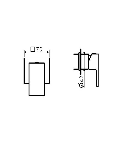 Внешняя часть встраиваемого смесителя Plumberia Selection TG1111NO фото 2