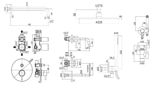 Комплект для душа PAFFONI Light KITZLIG015HGSP006 фото 2