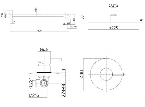 Комплект смесителей PAFFONI Light KITLIG011CR фото 4
