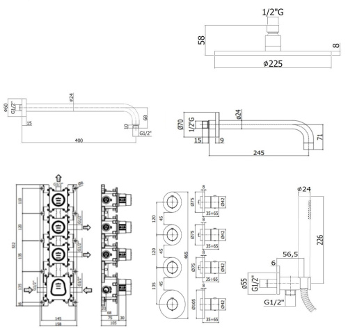 Комплект для ванны PAFFONI Modular Box KITMB019NO141 фото 2