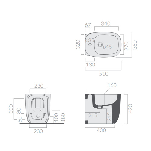 Биде напольное Galassia SUSI 7812NEMT фото 2