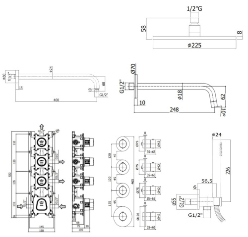 Комплект для ванны PAFFONI Modular Box KITMB019NO046 фото 2