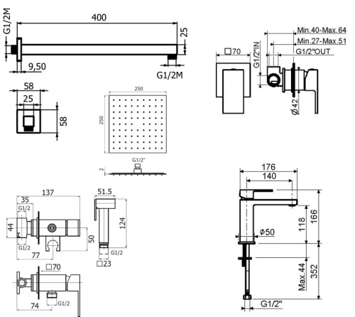 Комплект для душа Plumberia Selection TAG KITZTG01CR53 фото 2