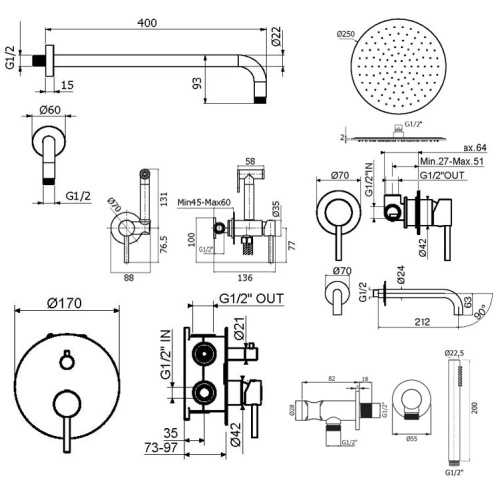 Комплект для душа Plumberia Selection IXO KITZXO18RS210 фото 2