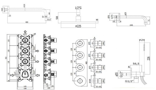 Комплект для ванны PAFFONI Modular Box KITMB019HGSP141 фото 2