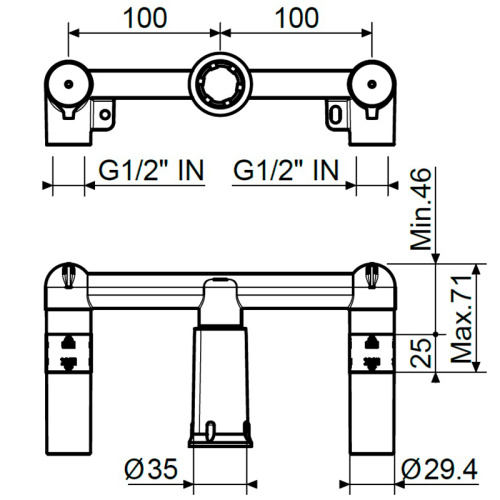 Внутренняя часть смесителя для раковины Plumberia Selection FILA-IXO INT0357 фото 2